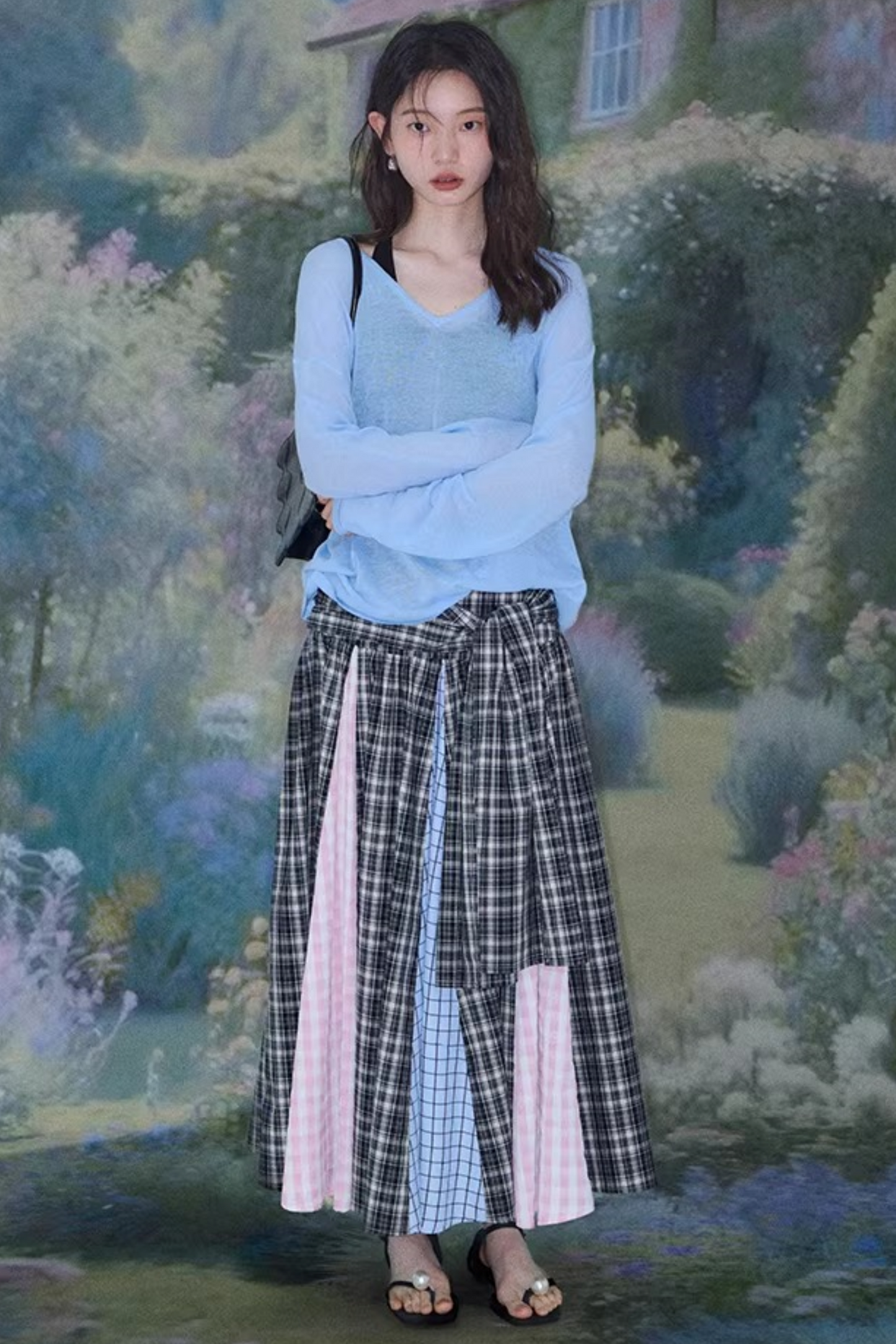 Retro Plaid A-Line Skirt