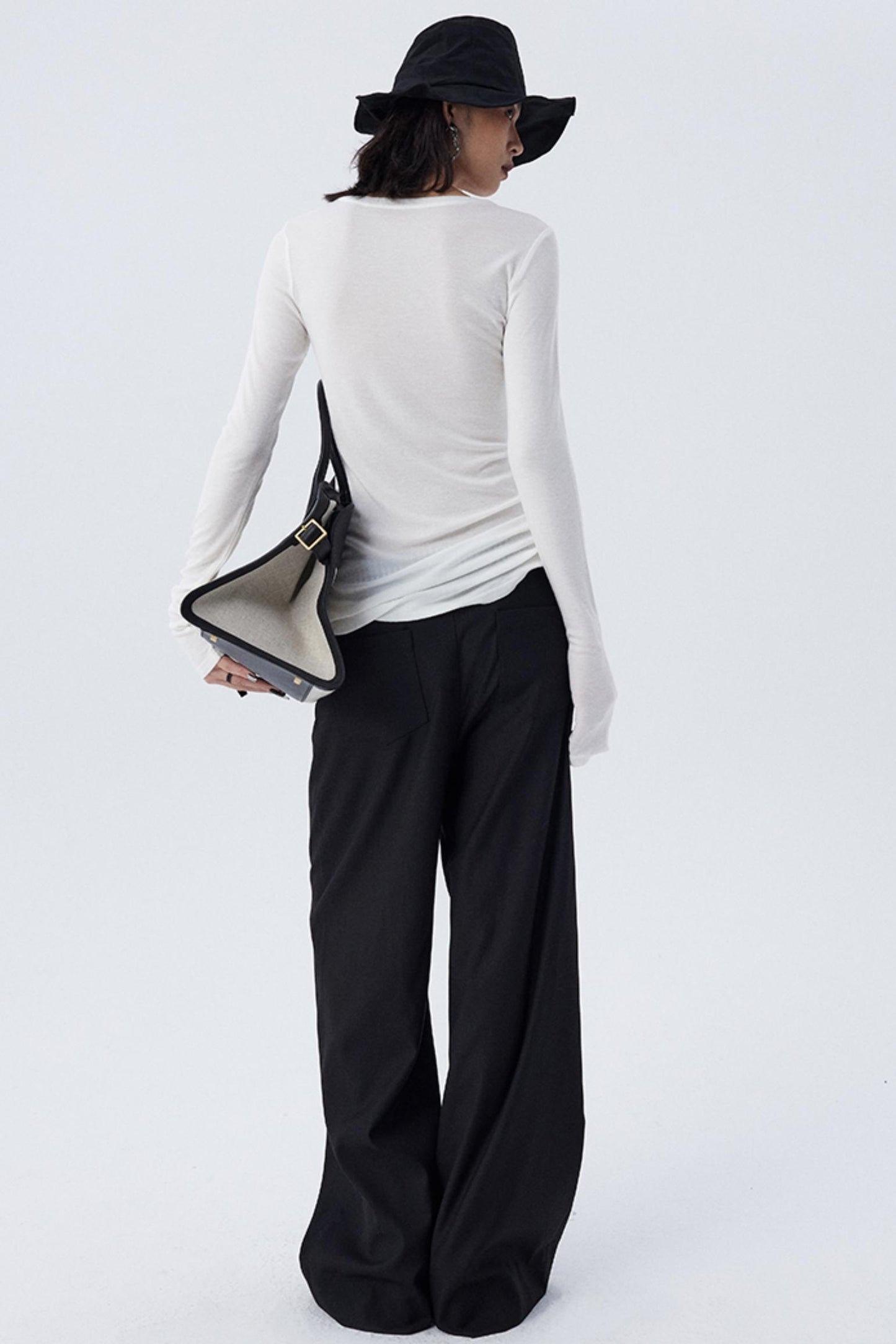 Schmales, bedrucktes Baselayer-Top mit Schleife