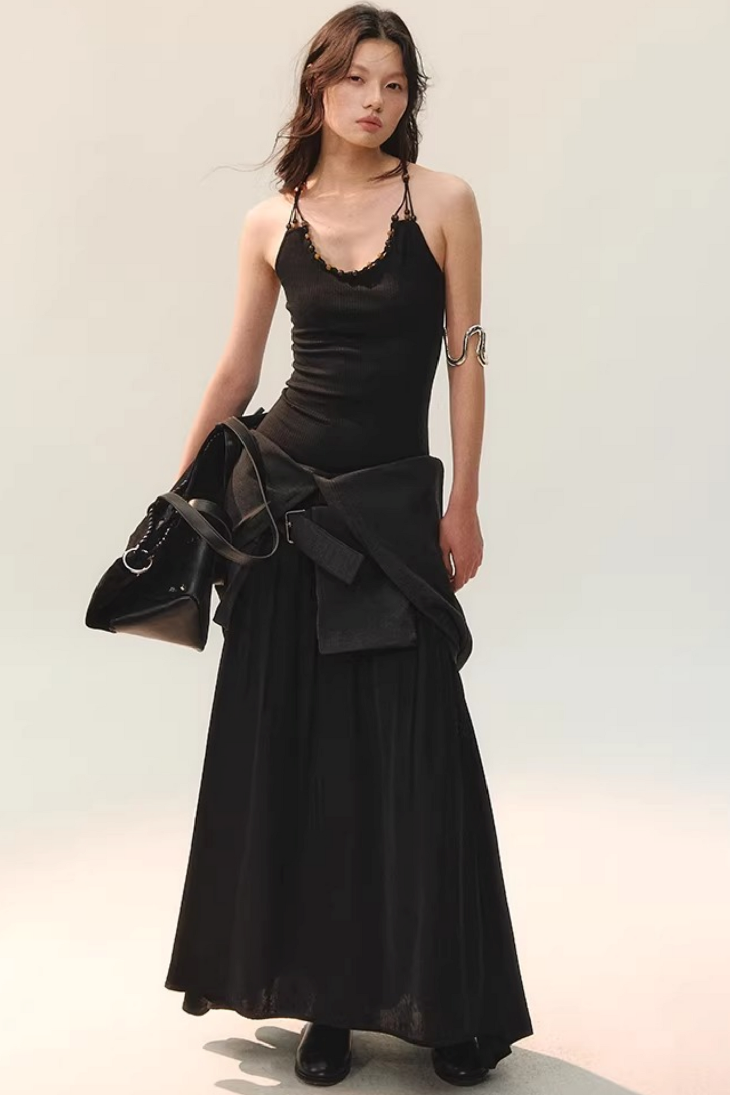 Ink Tone Belted Dress