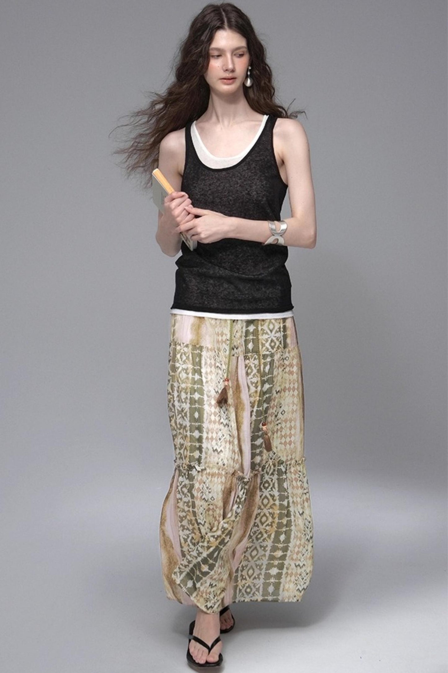 Tri-Color Linen Vest