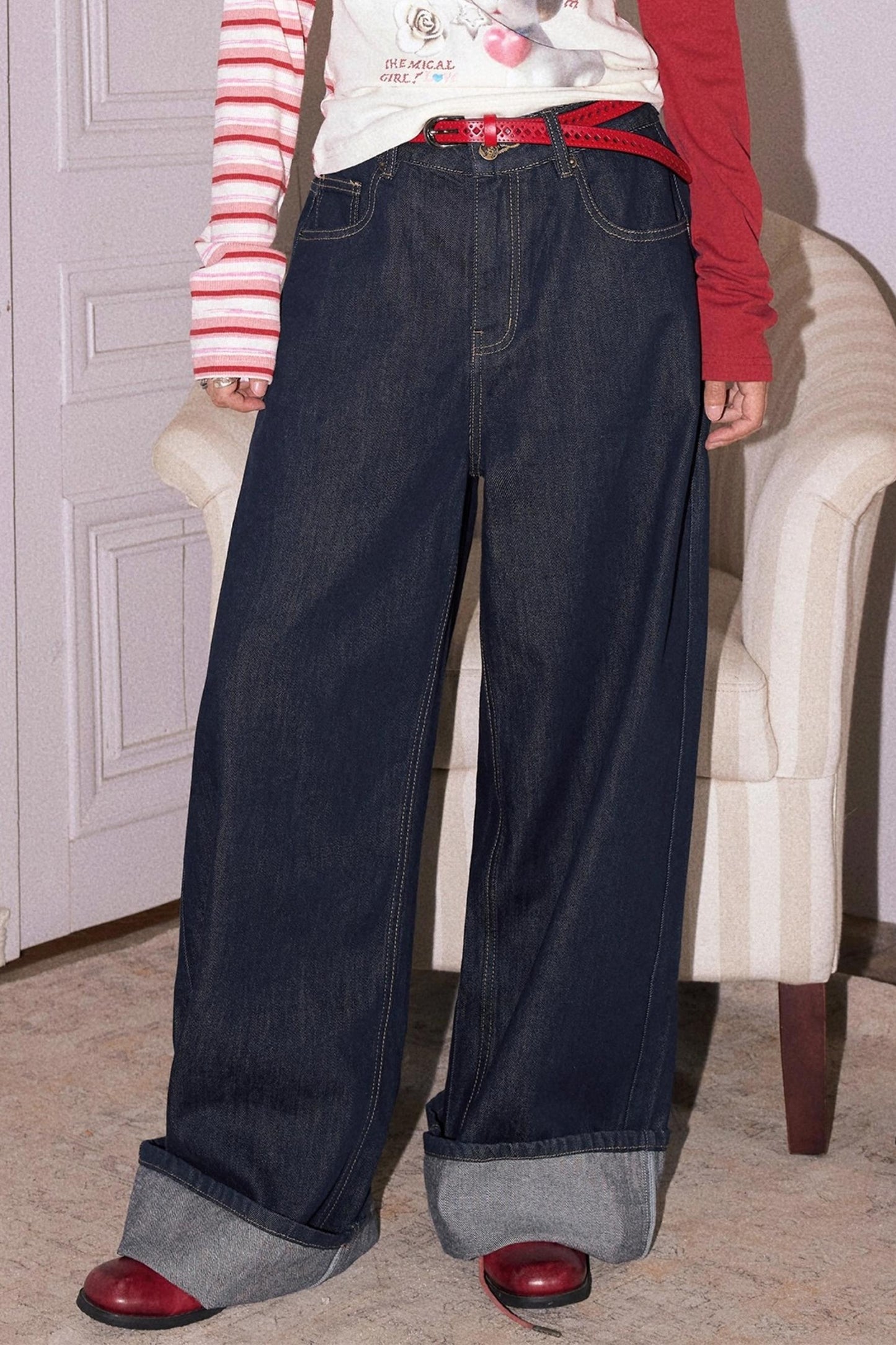 Disorder Loose Wide-leg Jeans