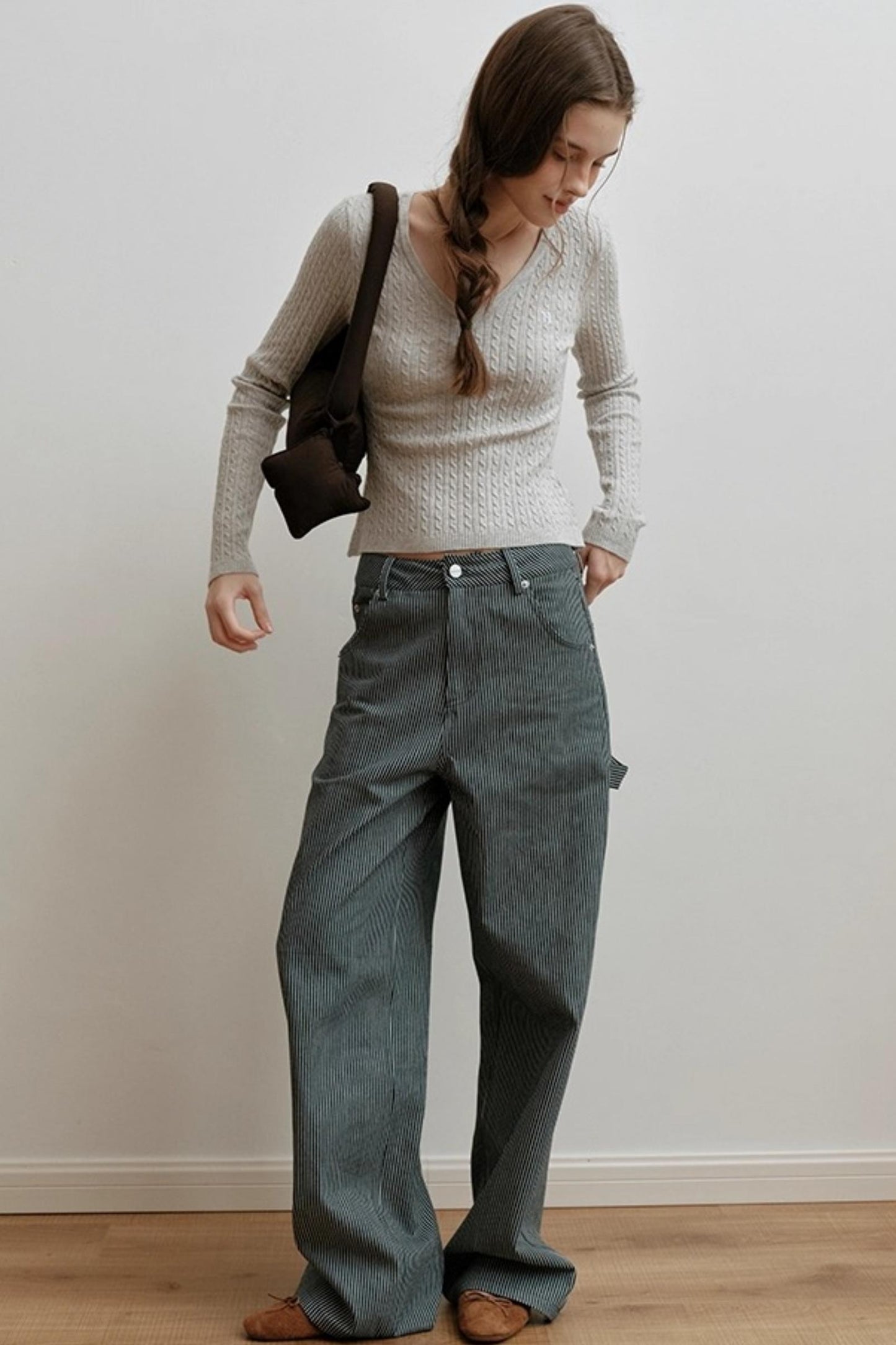 Embroidered Airy Drapey Pants