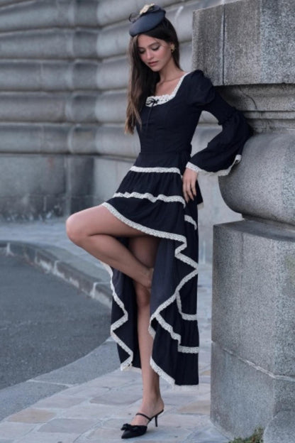 Dark Blue Lace Dress