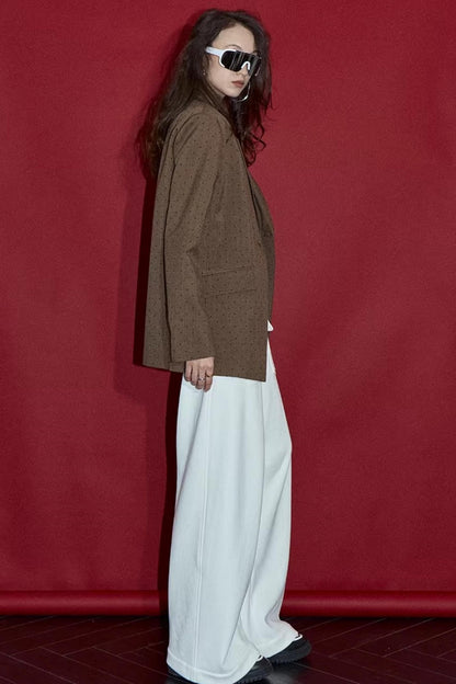 Brown Red Polka Dot Jacket