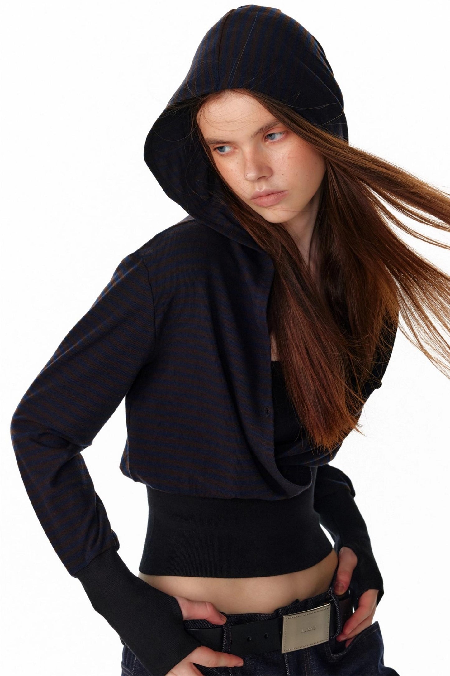 Slim Wool Striped Long Sleeve T-Shirt