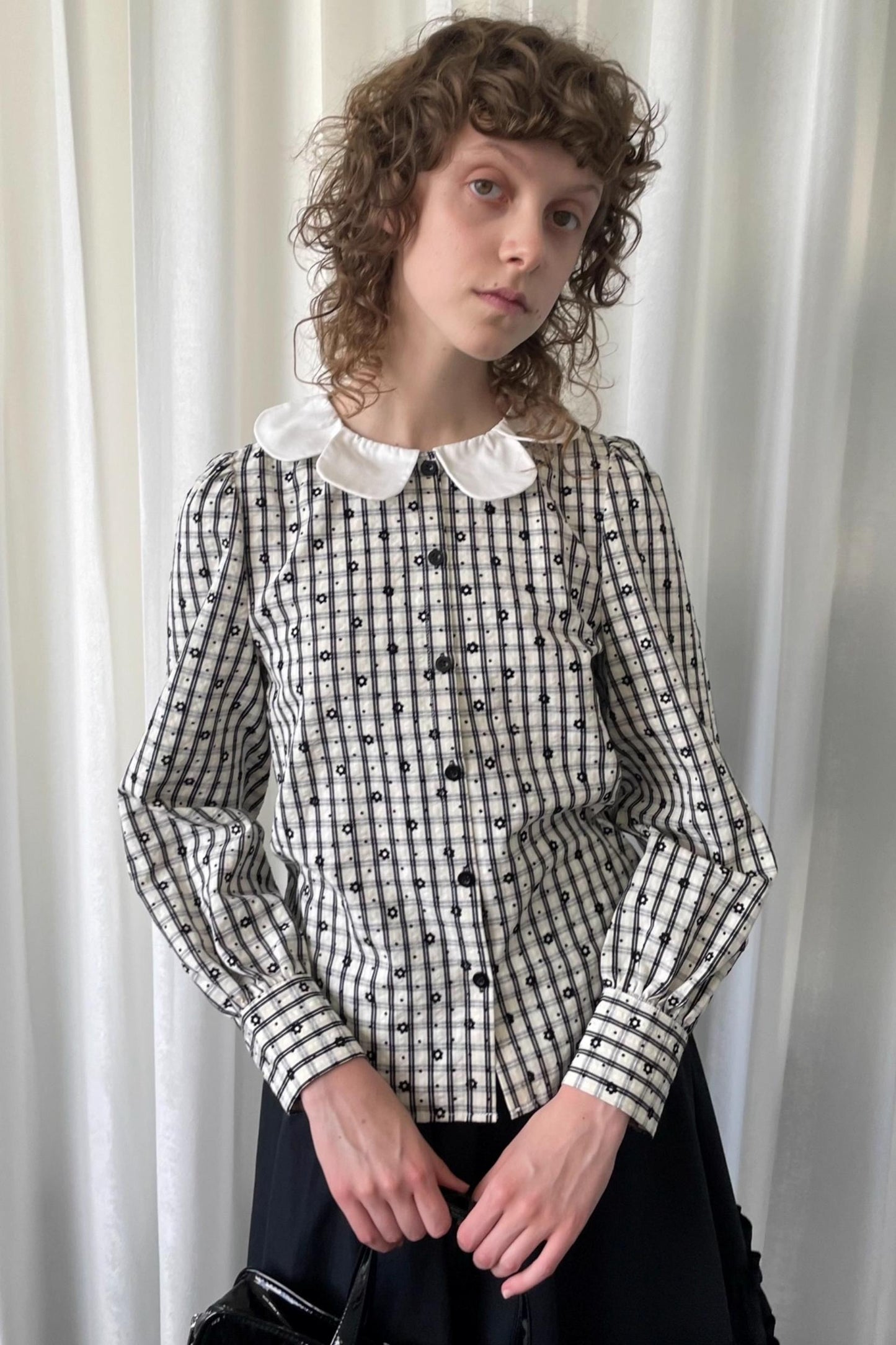 Puff Jacquard Plaid Shirt