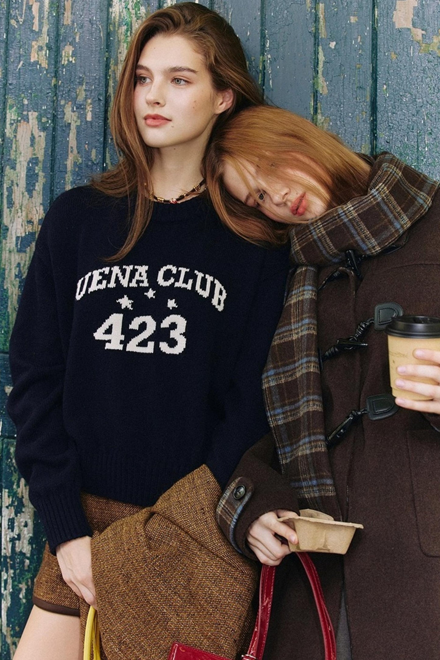 Navy Blue Wool Knit Sweater