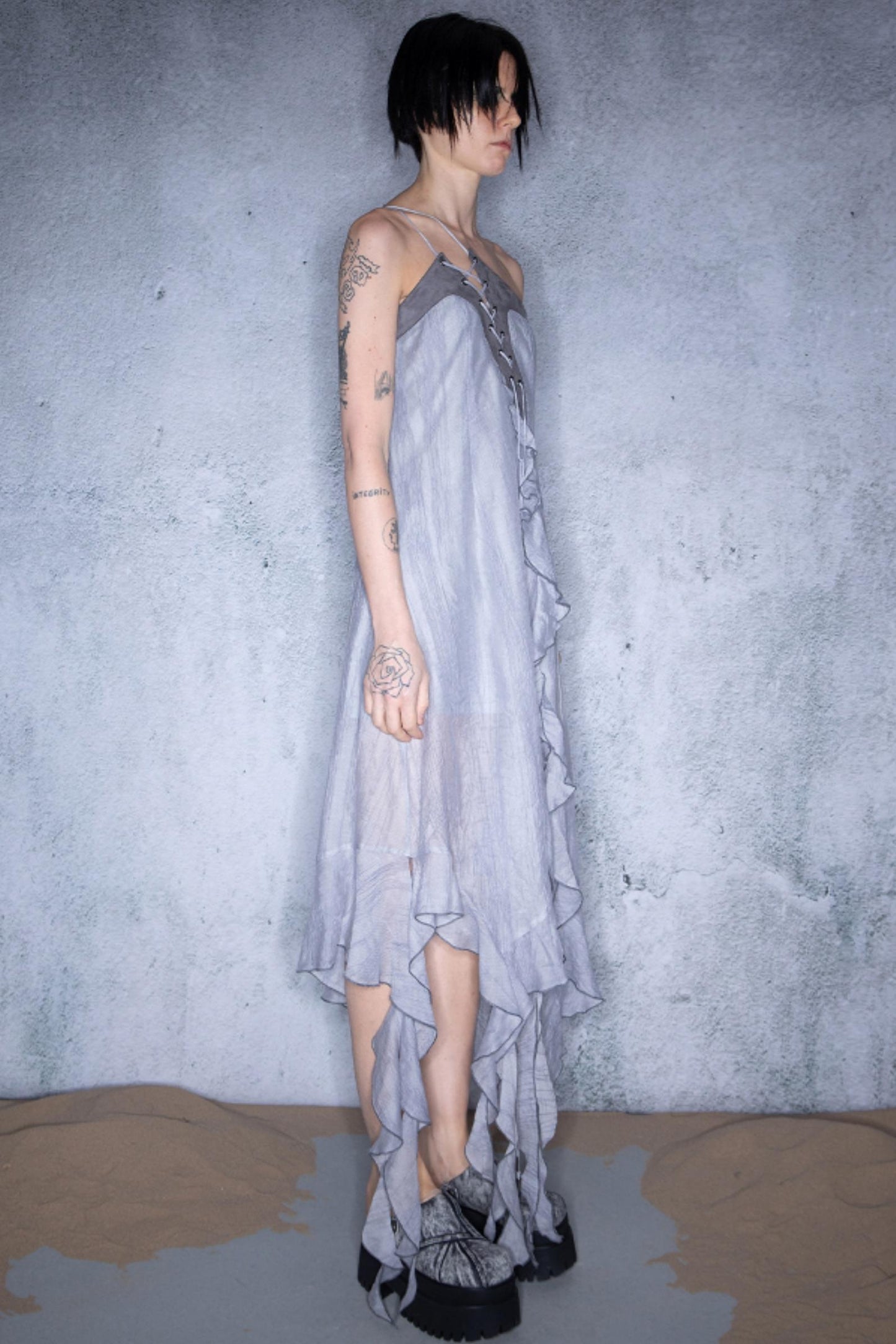 Nomad Ruffled Asymmetry Dress