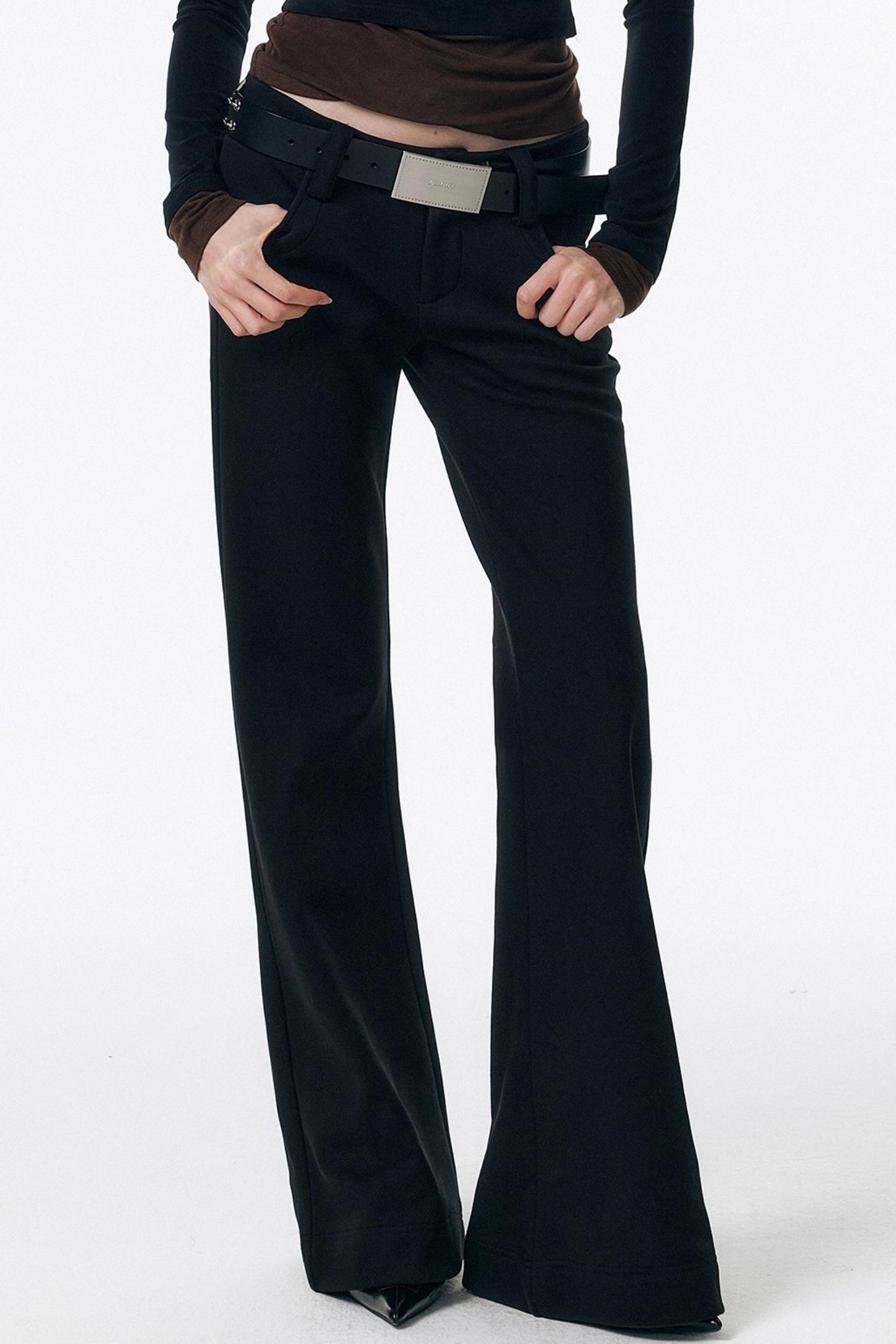 Fleece-Lined Flared Pants