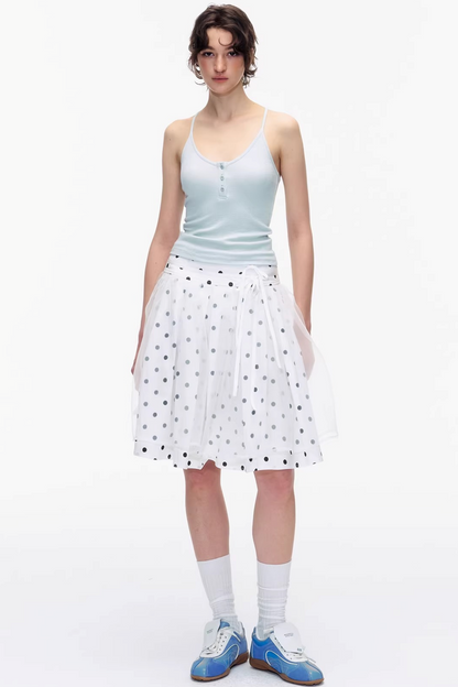 Pure Cotton Polka Dot Skirt