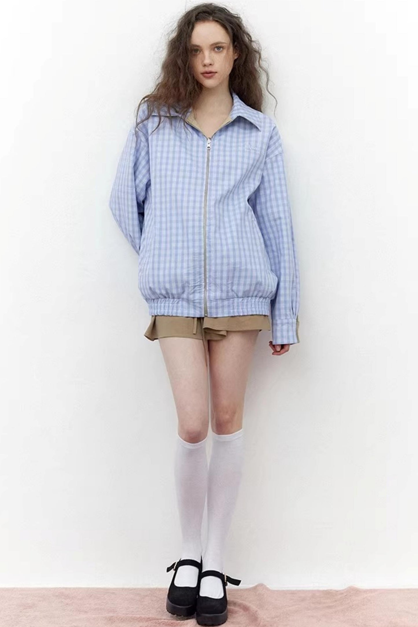 Blue Plaid Reversible Jacket