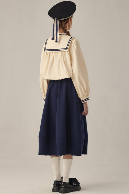 Elegant Floral Midi Skirt