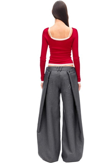 Casual Wide Leg Pants