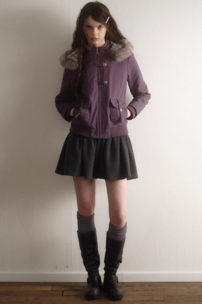 Artist-Created Retro Woolen Skirt