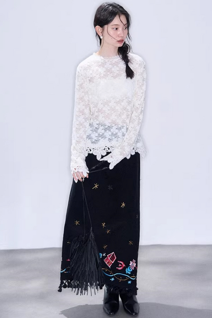 Delicate Lace Trim Top
