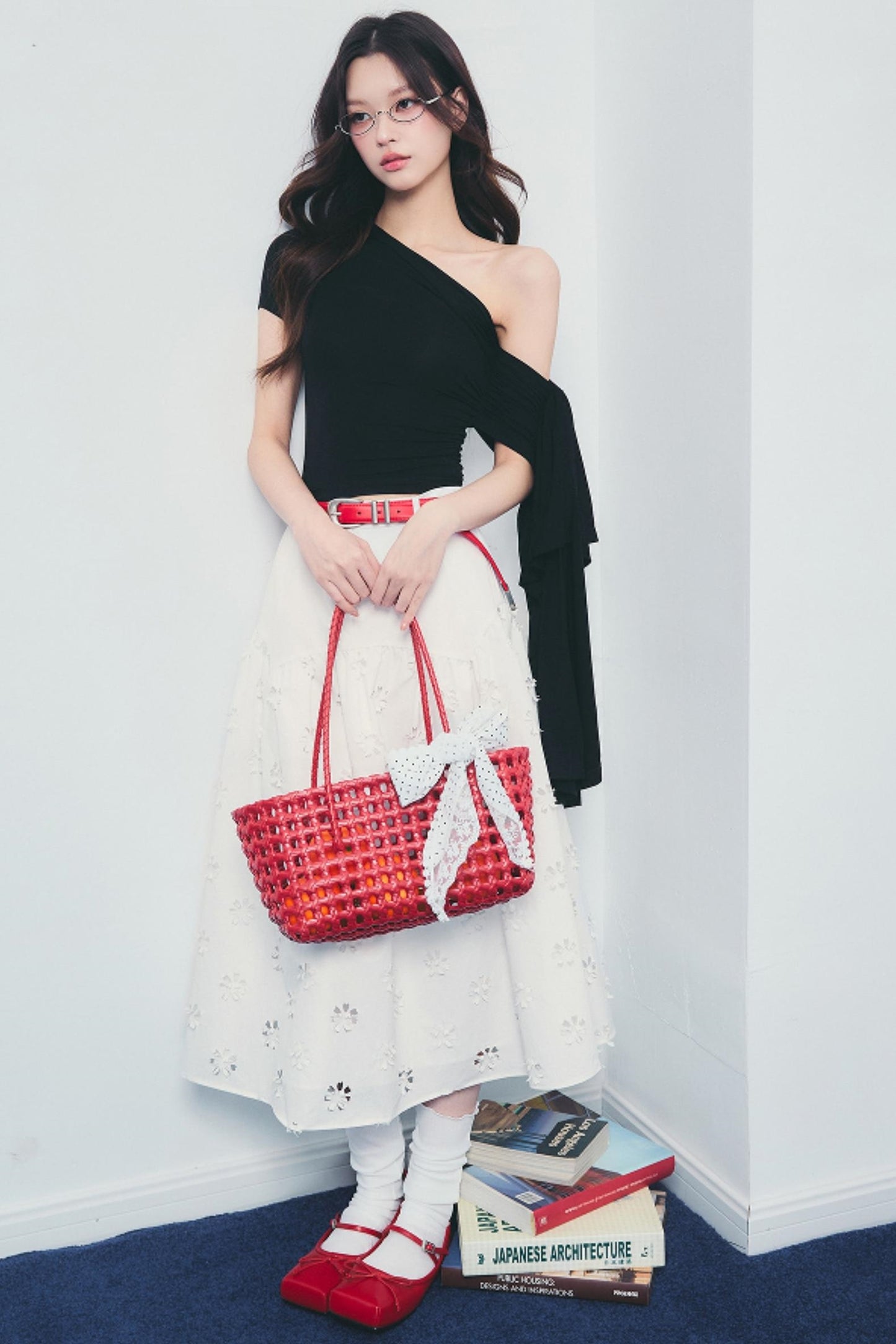 Heart Slob Floral A-Line Skirt