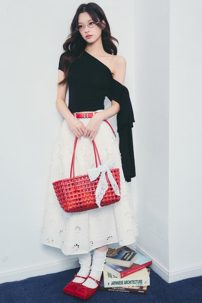 Heart Slob Floral A-Line Skirt