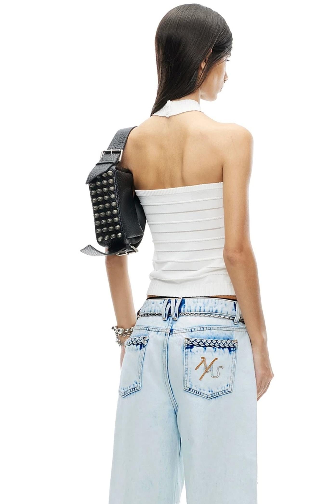 Stamp Pattern Organza Camisole Top