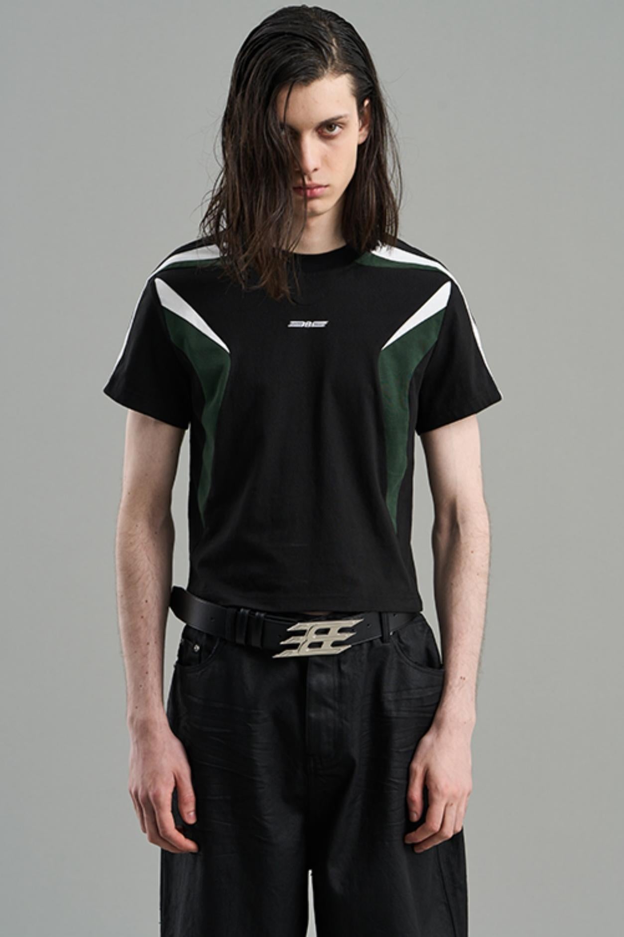 Embroidered Colorblock Tee