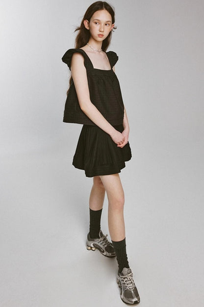 Waist Shape Short Pleated Skirt