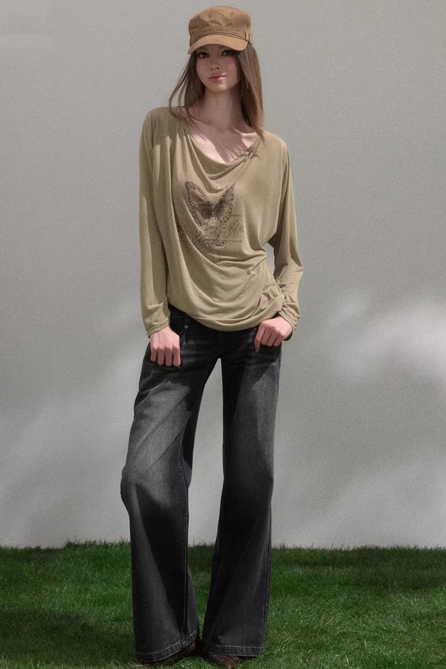 Off-Shoulder Printed Top