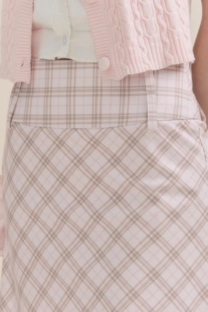 Casual Check Pattern Skirt