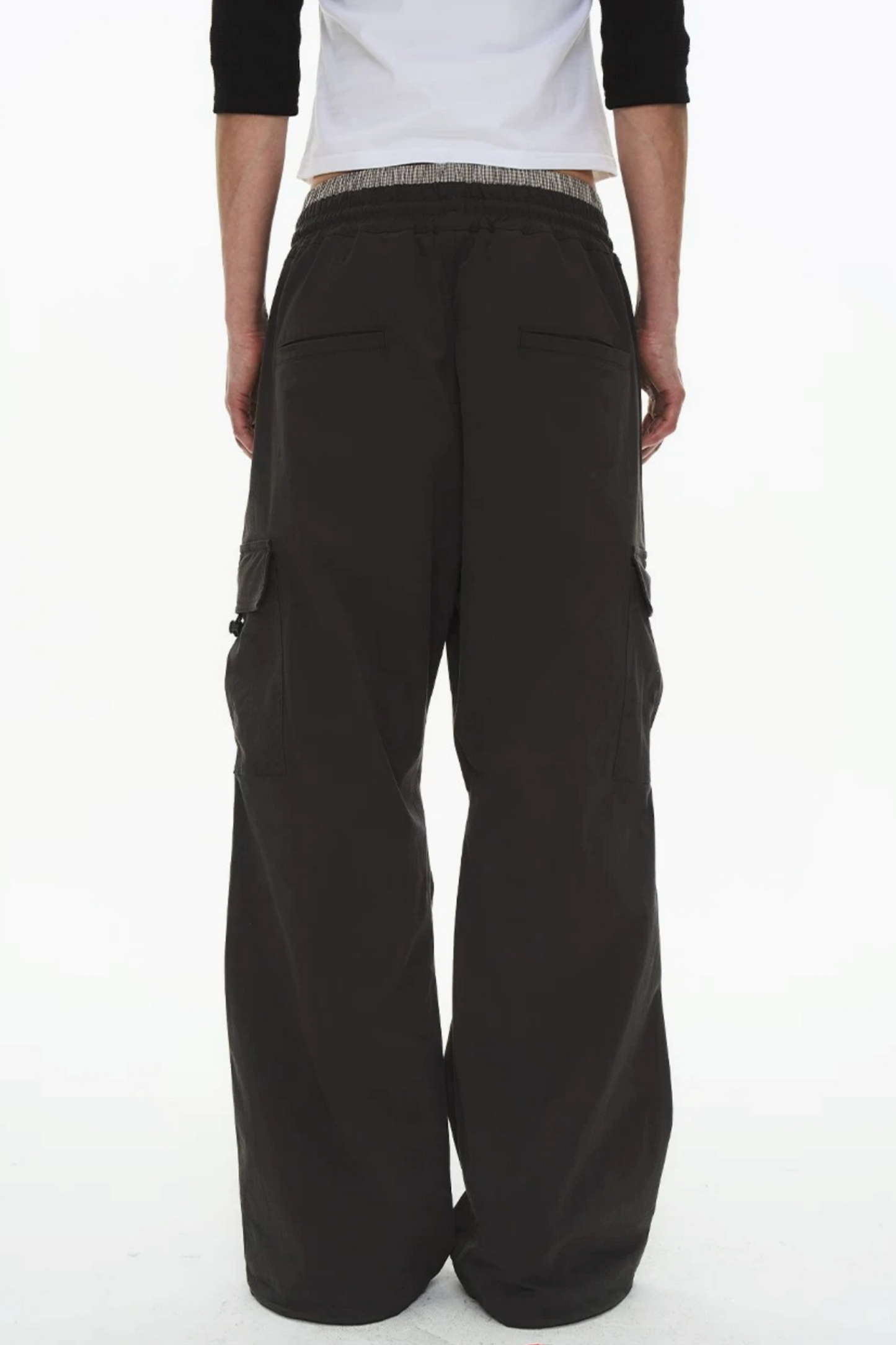 Plaid Pleated Workwear Pants