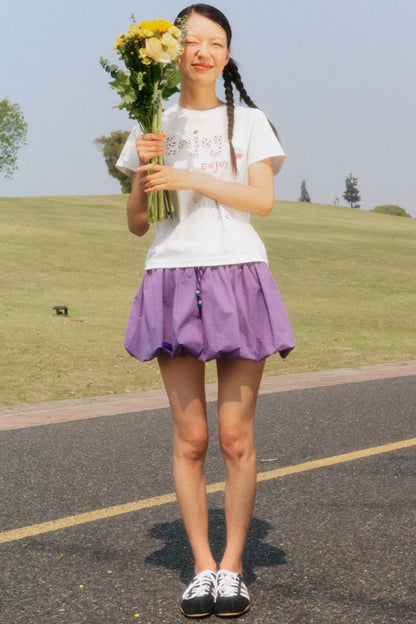 Light Gray Polka Dot Tee
