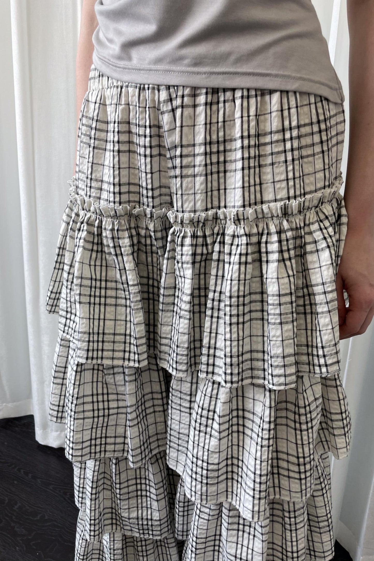 Plaid Wide-Leg Pants