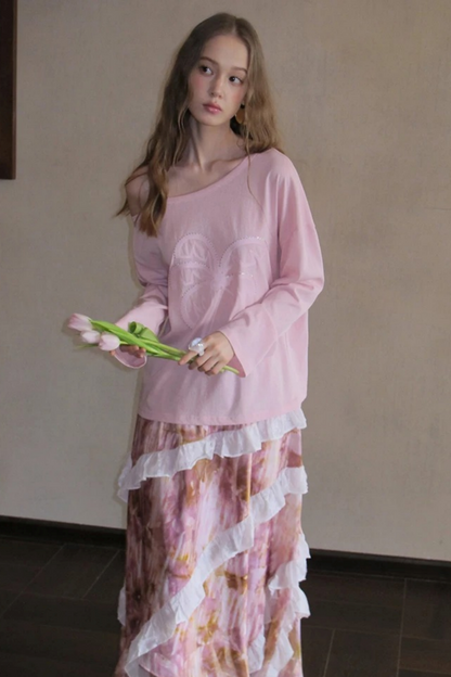 Sequin Embroidery Off-Shoulder Set-Up
