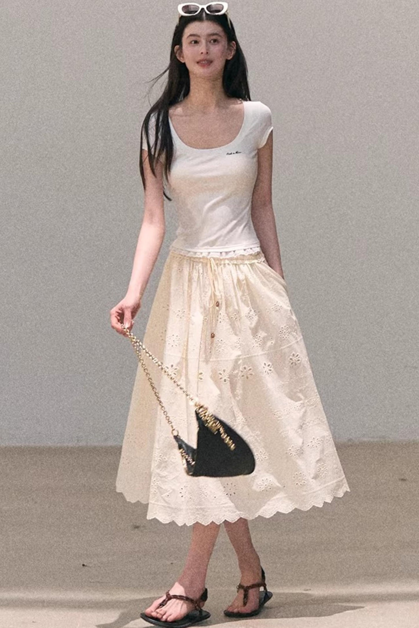 Lace Bohemian Short-Sleeve T-Shirt