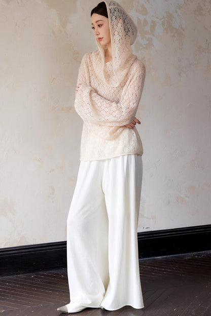 Casual Drape Wide-Leg Pants