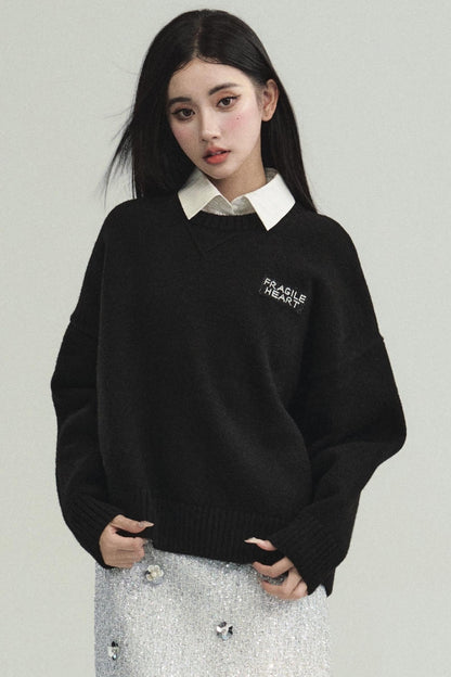 High School Korean Loose Sweater