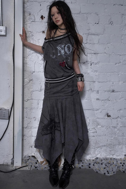 Detachable Hem Punk Corset Dress