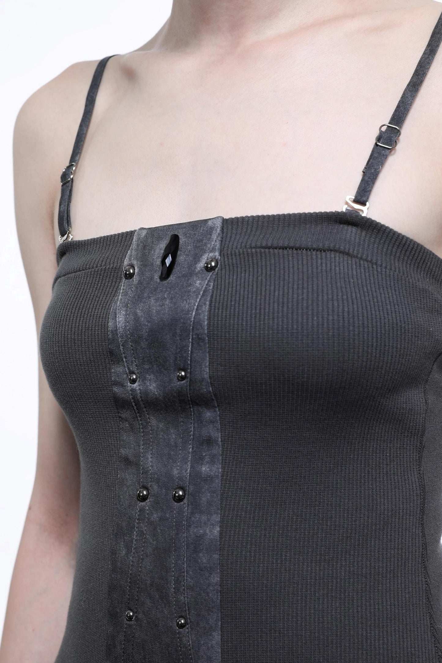 Patchwork Slim Slip Dress