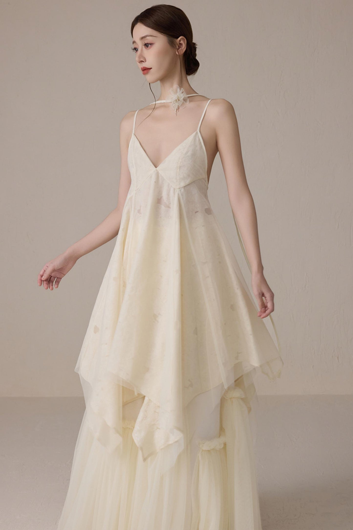 Spring-Summer Mesh Halter Dress