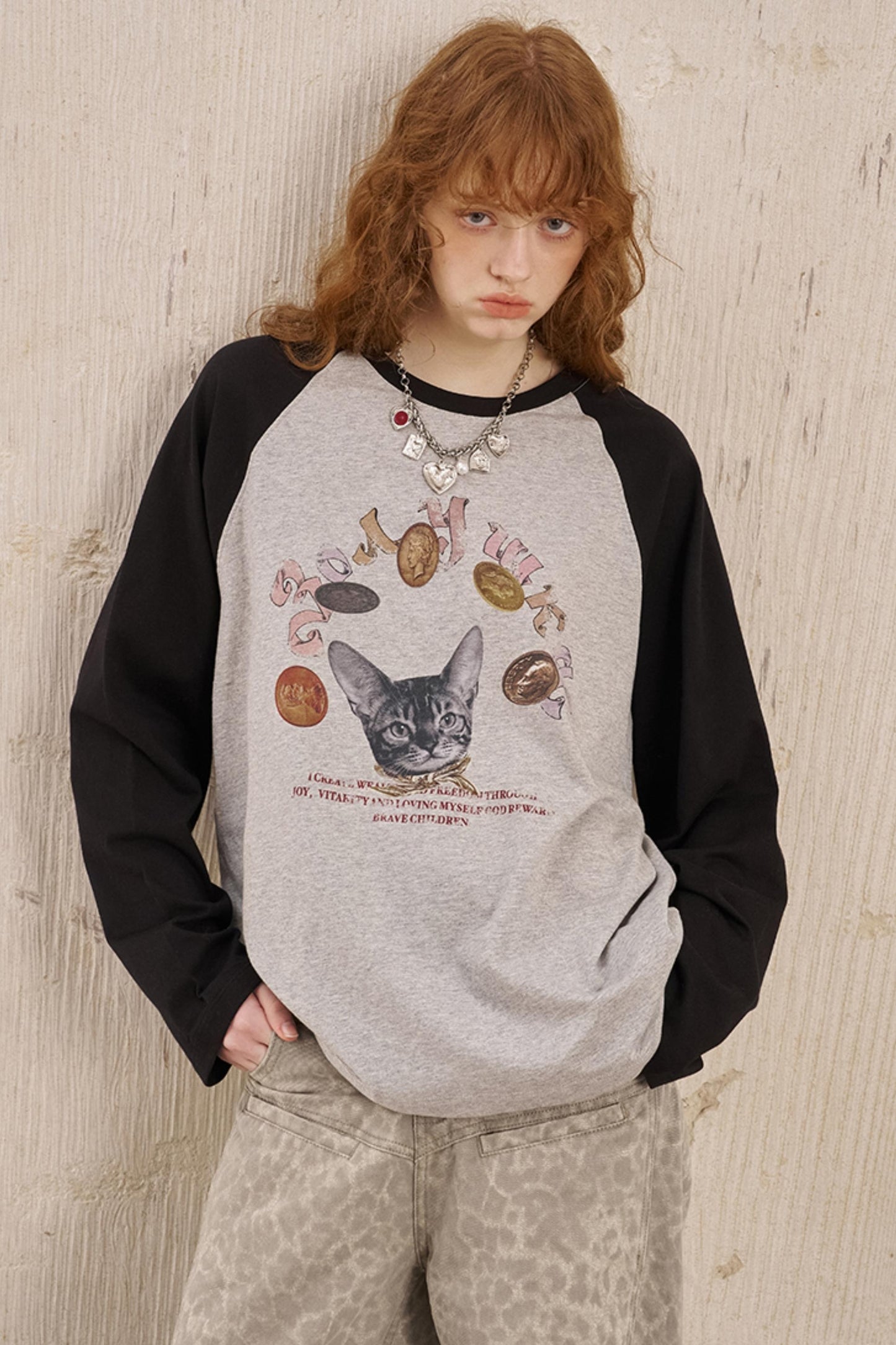 Loose Crew Neck Long Sleeve Top