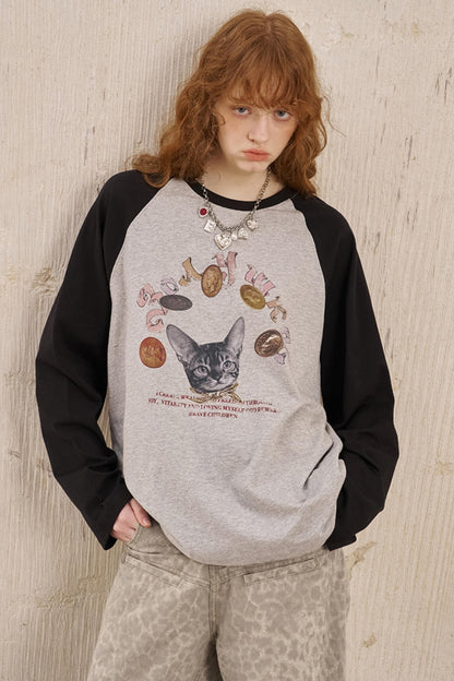 Loose Crew Neck Long Sleeve Top