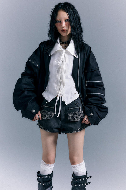 Vintage Oversized Bomber Jacket