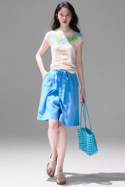 Little Horse Jacquard Cotton Top