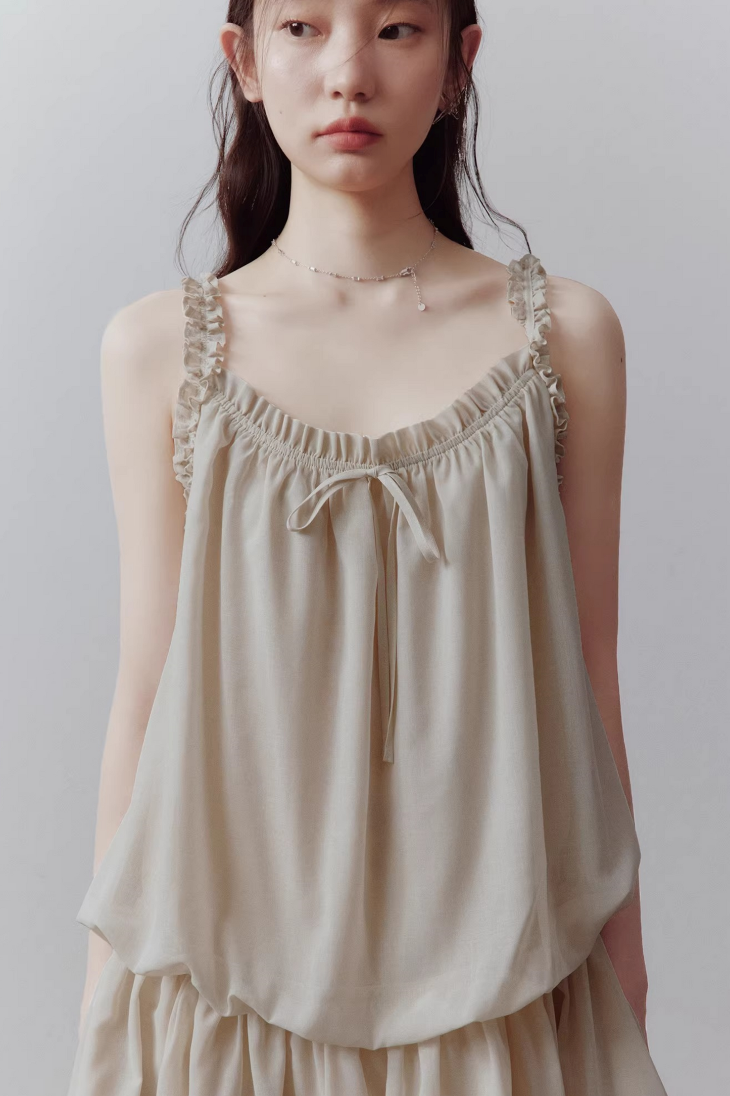 Apricot Gray Bud Dress