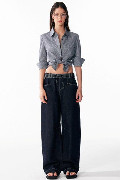 Versatile Cropped Shoulder Shirt