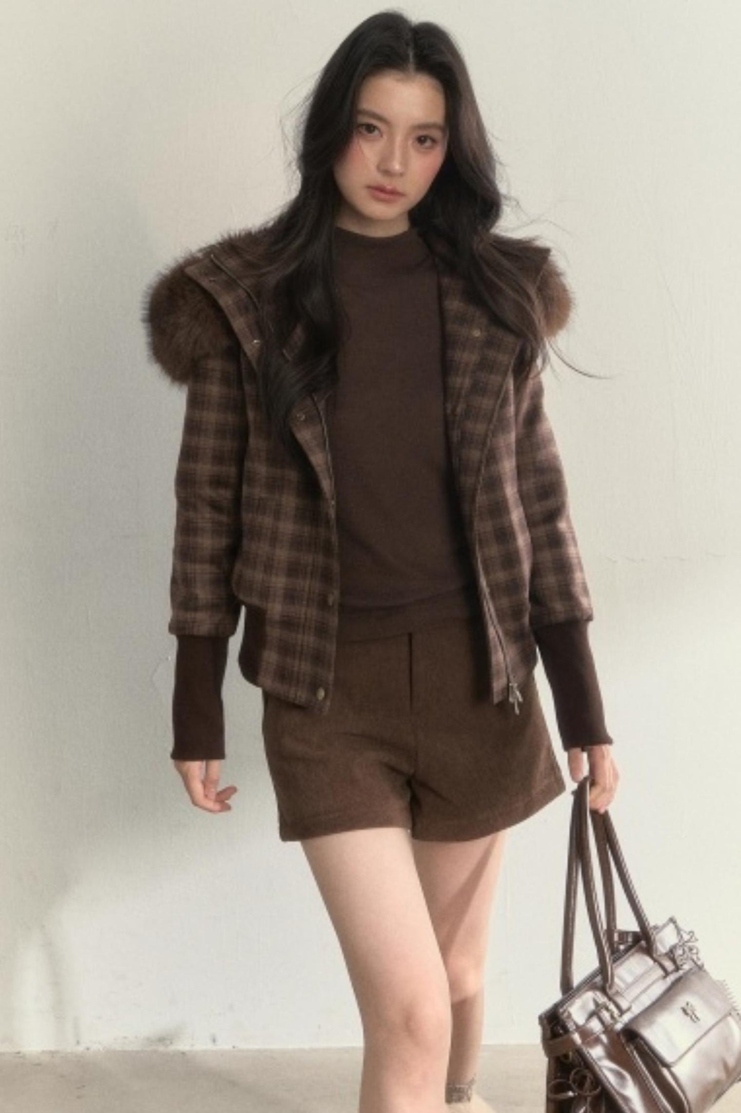 Vintage Fur Collar Fleece Jacket