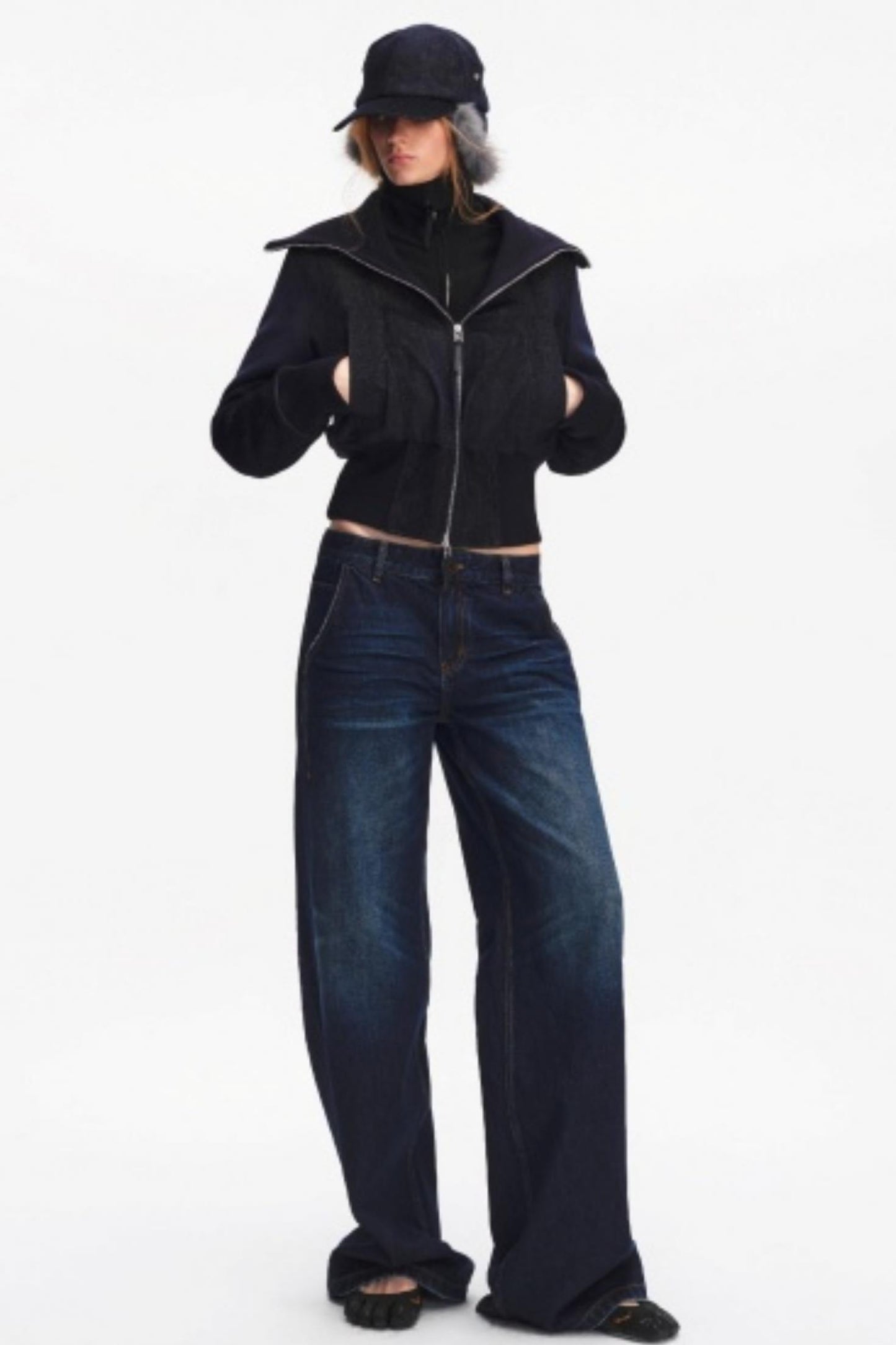 Furry Baseball Cap with Ear Protection