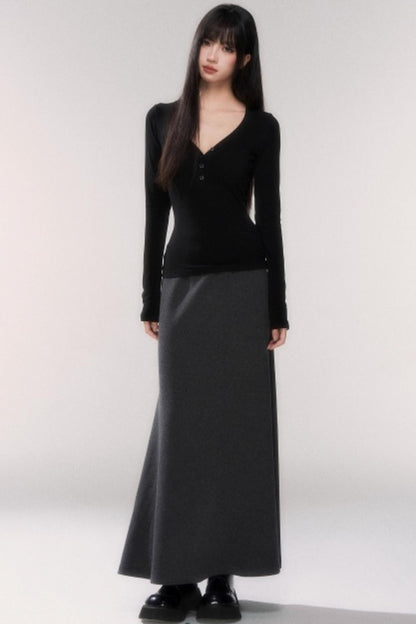 Knitted Waist-Cinching Top