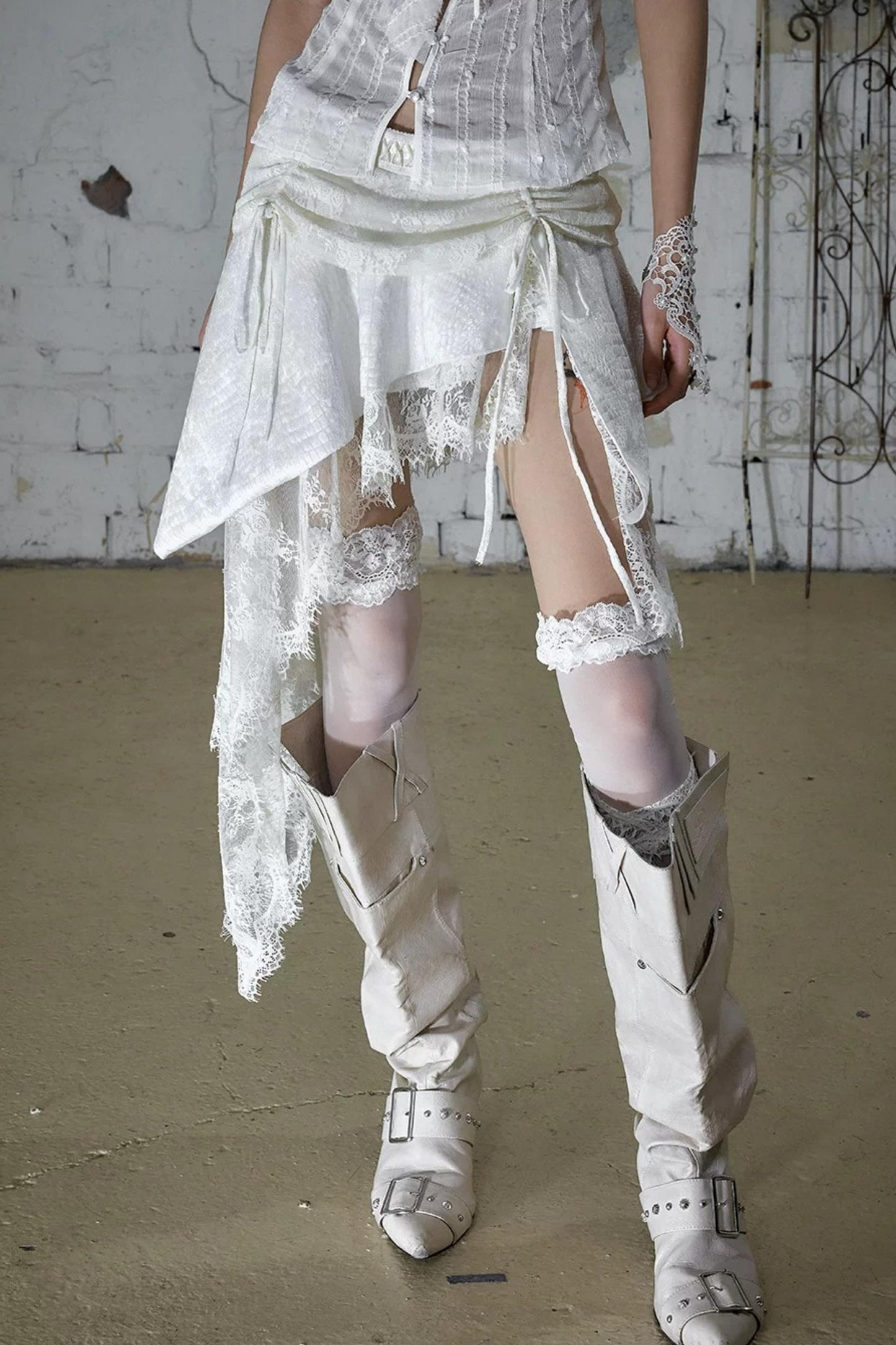Baroque Velvet Lace Skirt