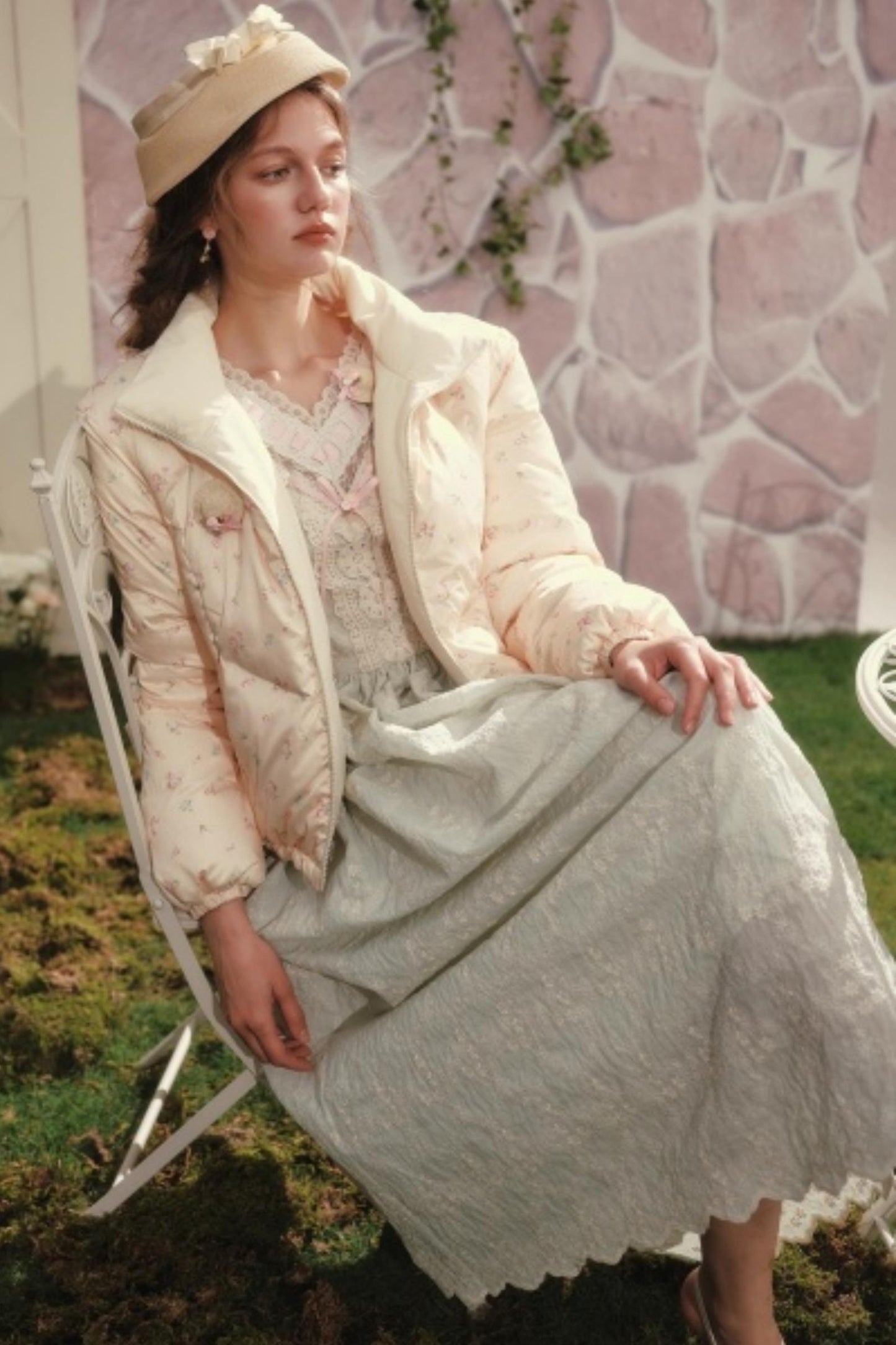 Lace Splicing Pastoral Dress