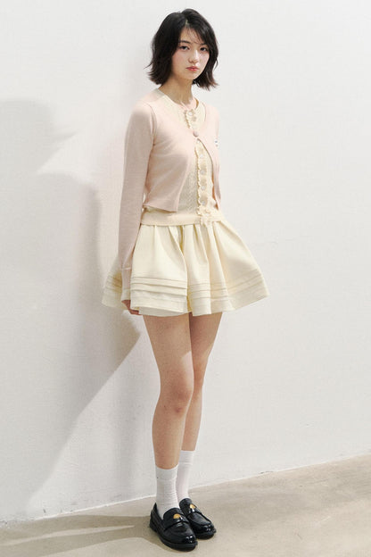 Fake two Piece Lace Knit Top