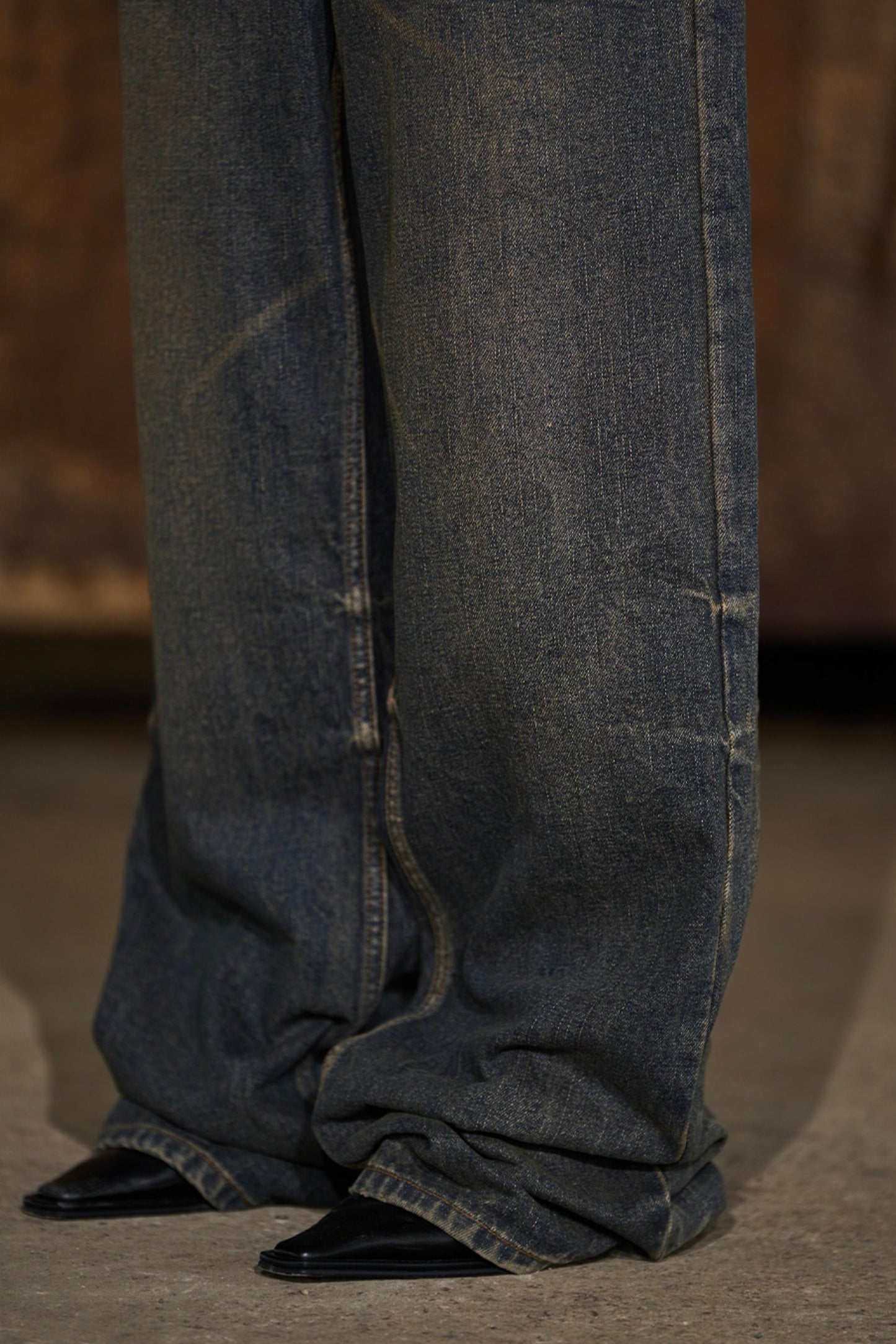 Yellow Distressed Jeans