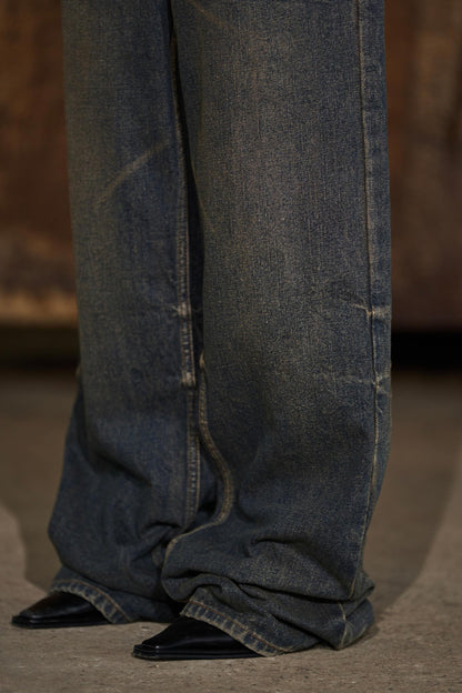 Yellow Distressed Jeans